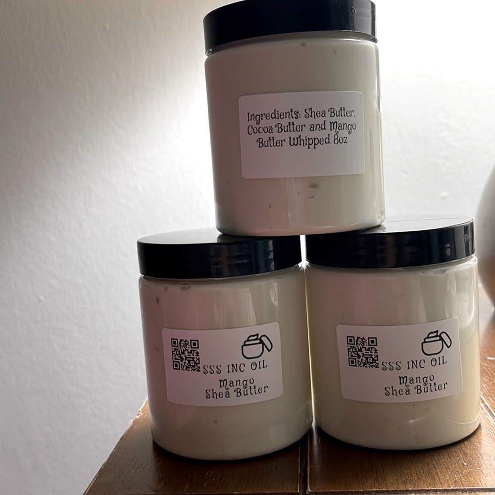 SSS INC ***Whipped 100% organic Mango Shea Butter with Cocoa Butter.